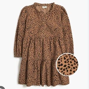 EUC JCrew Crewcuts Brown Leopard Print Dress